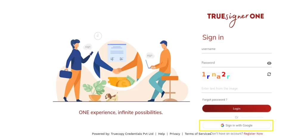 document signing with TRUESignerlight