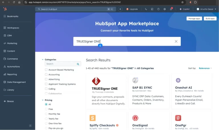 Marketplace-and-search-for-TRUESigner-ONE