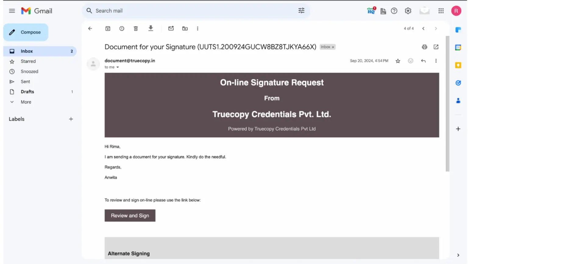 Manage Signed Documents