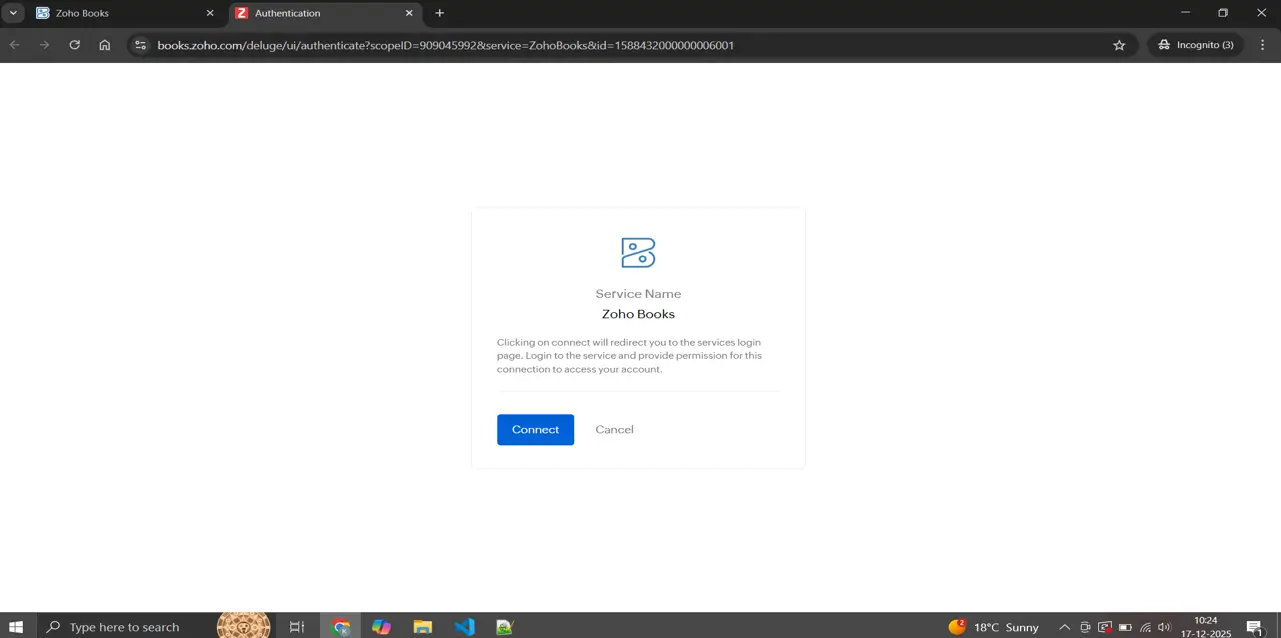 zoho book Permissions